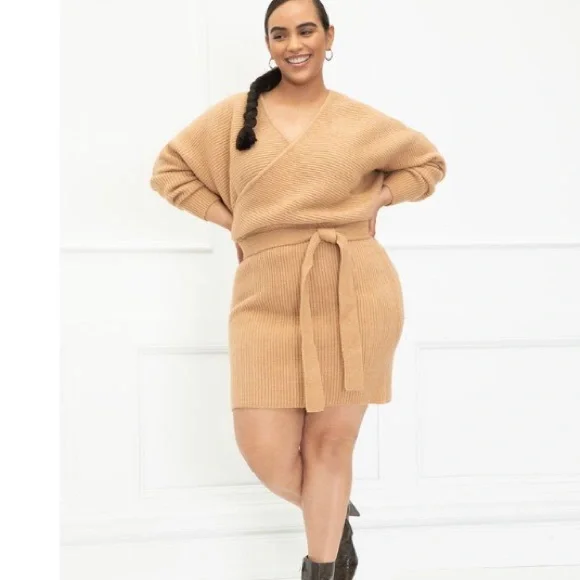 Dolman Sleeve Sweater Dress - Picture 2 of 4